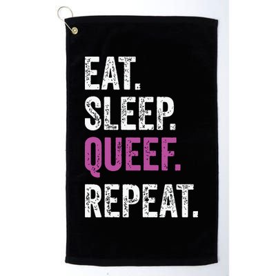 Eat Sleep Queef Repeat Queef Inappropriate Queefing Joke Golf Towel