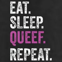 Eat Sleep Queef Repeat Queef Inappropriate Queefing Joke Microfiber Hand Towel