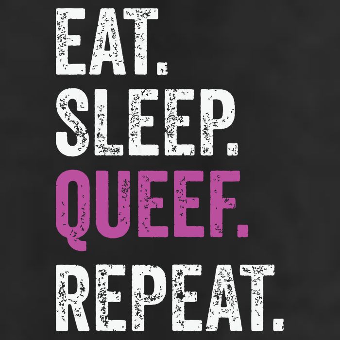Eat Sleep Queef Repeat Queef Inappropriate Queefing Joke Microfiber Hand Towel