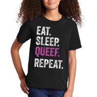 Eat Sleep Queef Repeat Queef Inappropriate Queefing Joke Kids T-Shirt