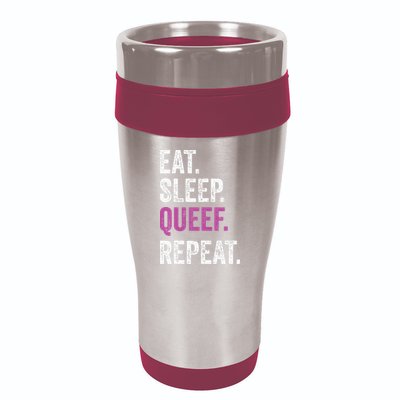 Eat Sleep Queef Repeat Queef Inappropriate Queefing Joke 16oz Travel Tumbler