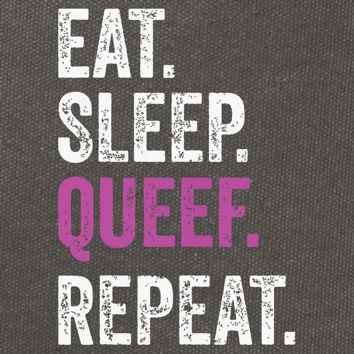 Eat Sleep Queef Repeat Queef Inappropriate Queefing Joke Cotton Canvas Backpack
