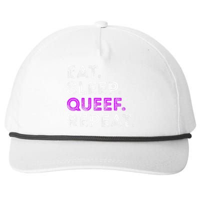 Eat Sleep Queef Repeat Queef Funny Queefing Joke Snapback Five-Panel Rope Hat