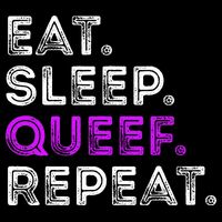 Eat Sleep Queef Repeat Queef Funny Queefing Joke Drawstring Bag
