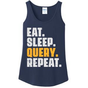 Eat Sleep Query Repeat Computer Coding Database Programmer Ladies Essential Tank