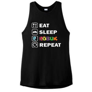 Eat Sleep Robux Repeat Noob And Professional Gamer Ladies PosiCharge Tri-Blend Wicking Tank