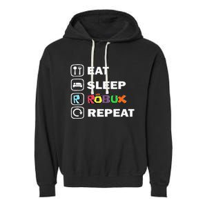 Eat Sleep Robux Repeat Noob And Professional Gamer Garment-Dyed Fleece Hoodie