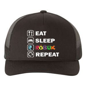 Eat Sleep Robux Repeat Noob And Professional Gamer Yupoong Adult 5-Panel Trucker Hat