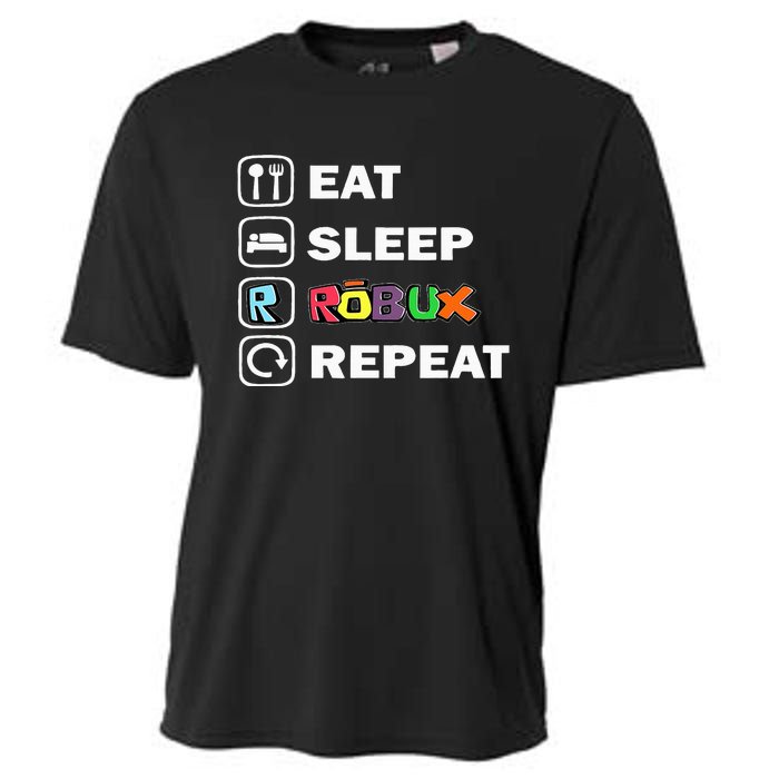 Eat Sleep Robux Repeat Noob And Professional Gamer Cooling Performance Crew T-Shirt