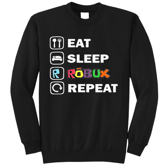 Eat Sleep Robux Repeat Noob And Professional Gamer Sweatshirt