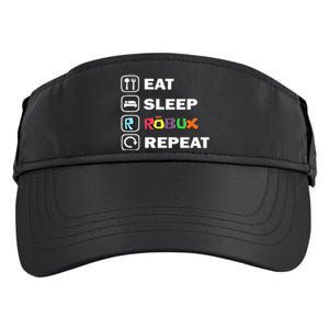 Eat Sleep Robux Repeat Noob And Professional Gamer Adult Drive Performance Visor