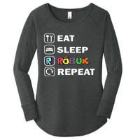 Eat Sleep Robux Repeat Noob And Professional Gamer Women's Perfect Tri Tunic Long Sleeve Shirt