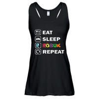 Eat Sleep Robux Repeat Noob And Professional Gamer Ladies Essential Flowy Tank