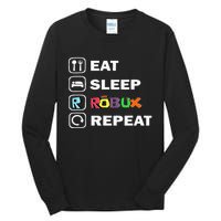 Eat Sleep Robux Repeat Noob And Professional Gamer Tall Long Sleeve T-Shirt