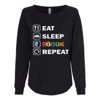 Eat Sleep Robux Repeat Noob And Professional Gamer Womens California Wash Sweatshirt