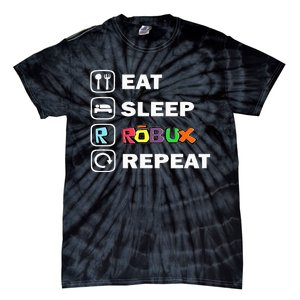 Eat Sleep Robux Repeat Noob And Professional Gamer Tie-Dye T-Shirt