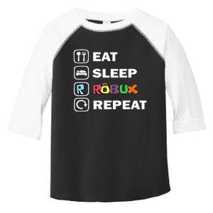 Eat Sleep Robux Repeat Noob And Professional Gamer Toddler Fine Jersey T-Shirt