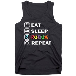 Eat Sleep Robux Repeat Noob And Professional Gamer Tank Top