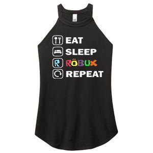 Eat Sleep Robux Repeat Noob And Professional Gamer Women's Perfect Tri Rocker Tank