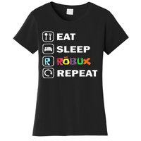 Eat Sleep Robux Repeat Noob And Professional Gamer Women's T-Shirt