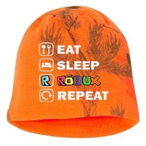 Eat Sleep Robux Repeat Noob And Professional Gamer Kati - Camo Knit Beanie