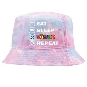 Eat Sleep Robux Repeat Noob And Professional Gamer Tie-Dyed Bucket Hat