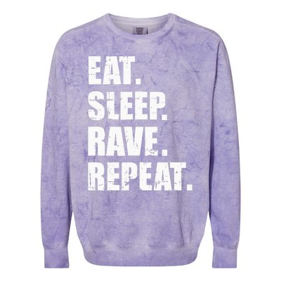 Eat Sleep Rave Repeat Colorblast Crewneck Sweatshirt