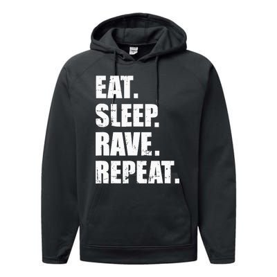 Eat Sleep Rave Repeat Performance Fleece Hoodie