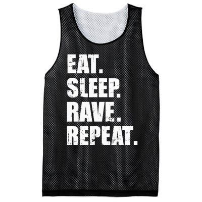 Eat Sleep Rave Repeat Mesh Reversible Basketball Jersey Tank