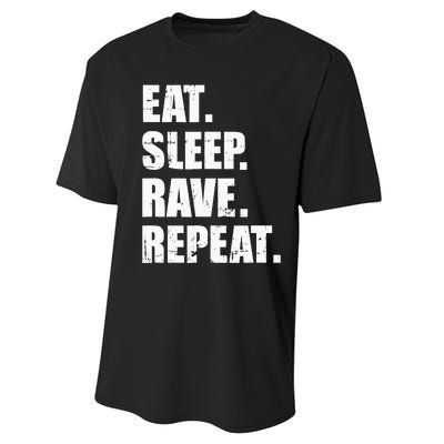 Eat Sleep Rave Repeat Performance Sprint T-Shirt