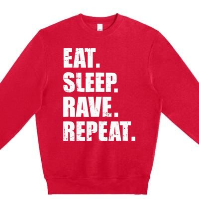 Eat Sleep Rave Repeat Premium Crewneck Sweatshirt