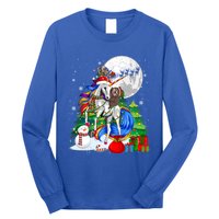 Elf Sloth Riding Santa Reindeer Unicorn Christmas Snow Gift Long Sleeve Shirt