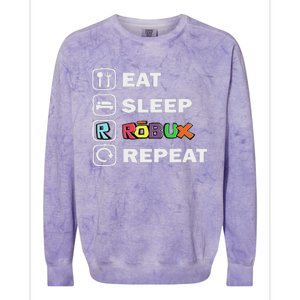 Eat Sleep Robux Repeat Noob And Professional Gamer Colorblast Crewneck Sweatshirt