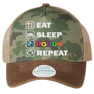 Eat Sleep Robux Repeat Noob And Professional Gamer Legacy Tie Dye Trucker Hat