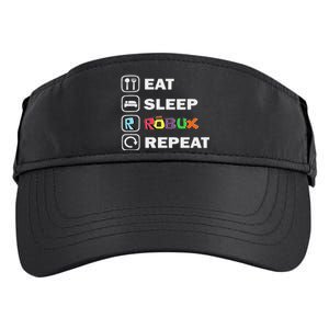 Eat Sleep Robux Repeat Noob And Professional Gamer Adult Drive Performance Visor