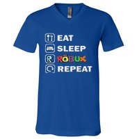 Eat Sleep Robux Repeat Noob And Professional Gamer V-Neck T-Shirt