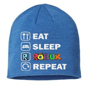 Eat Sleep Robux Repeat Noob And Professional Gamer Sustainable Beanie