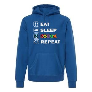 Eat Sleep Robux Repeat Noob And Professional Gamer Premium Hoodie