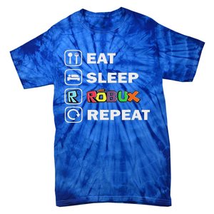 Eat Sleep Robux Repeat Noob And Professional Gamer Tie-Dye T-Shirt