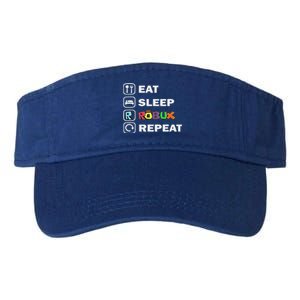 Eat Sleep Robux Repeat Noob And Professional Gamer Valucap Bio-Washed Visor