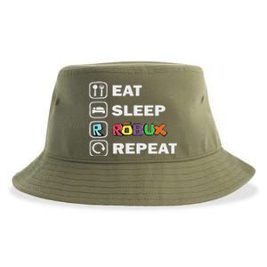 Eat Sleep Robux Repeat Noob And Professional Gamer Sustainable Bucket Hat