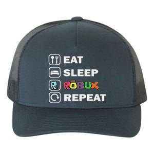 Eat Sleep Robux Repeat Noob And Professional Gamer Yupoong Adult 5-Panel Trucker Hat