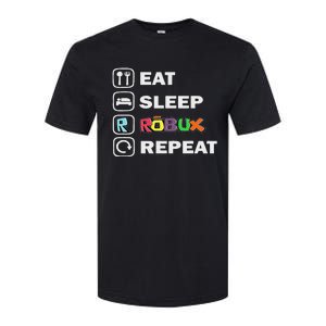 Eat Sleep Robux Repeat Noob And Professional Gamer Softstyle CVC T-Shirt