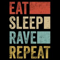 Eat Sleep Rave Repeat Retro Rave Cooling Performance Crew T-Shirt