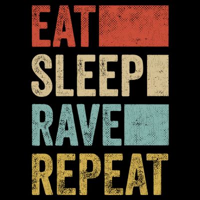 Eat Sleep Rave Repeat Retro Rave T-Shirt