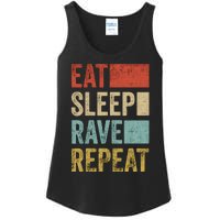 Eat Sleep Rave Repeat Retro Rave Ladies Essential Tank