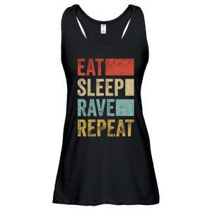 Eat Sleep Rave Repeat Retro Rave Ladies Essential Flowy Tank