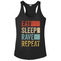 Eat Sleep Rave Repeat Retro Rave Ladies PosiCharge Competitor Racerback Tank