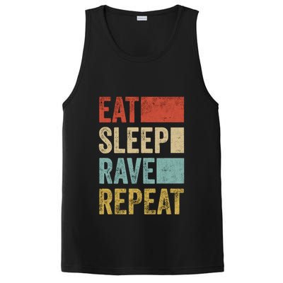Eat Sleep Rave Repeat Retro Rave PosiCharge Competitor Tank