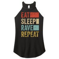 Eat Sleep Rave Repeat Retro Rave Women's Perfect Tri Rocker Tank